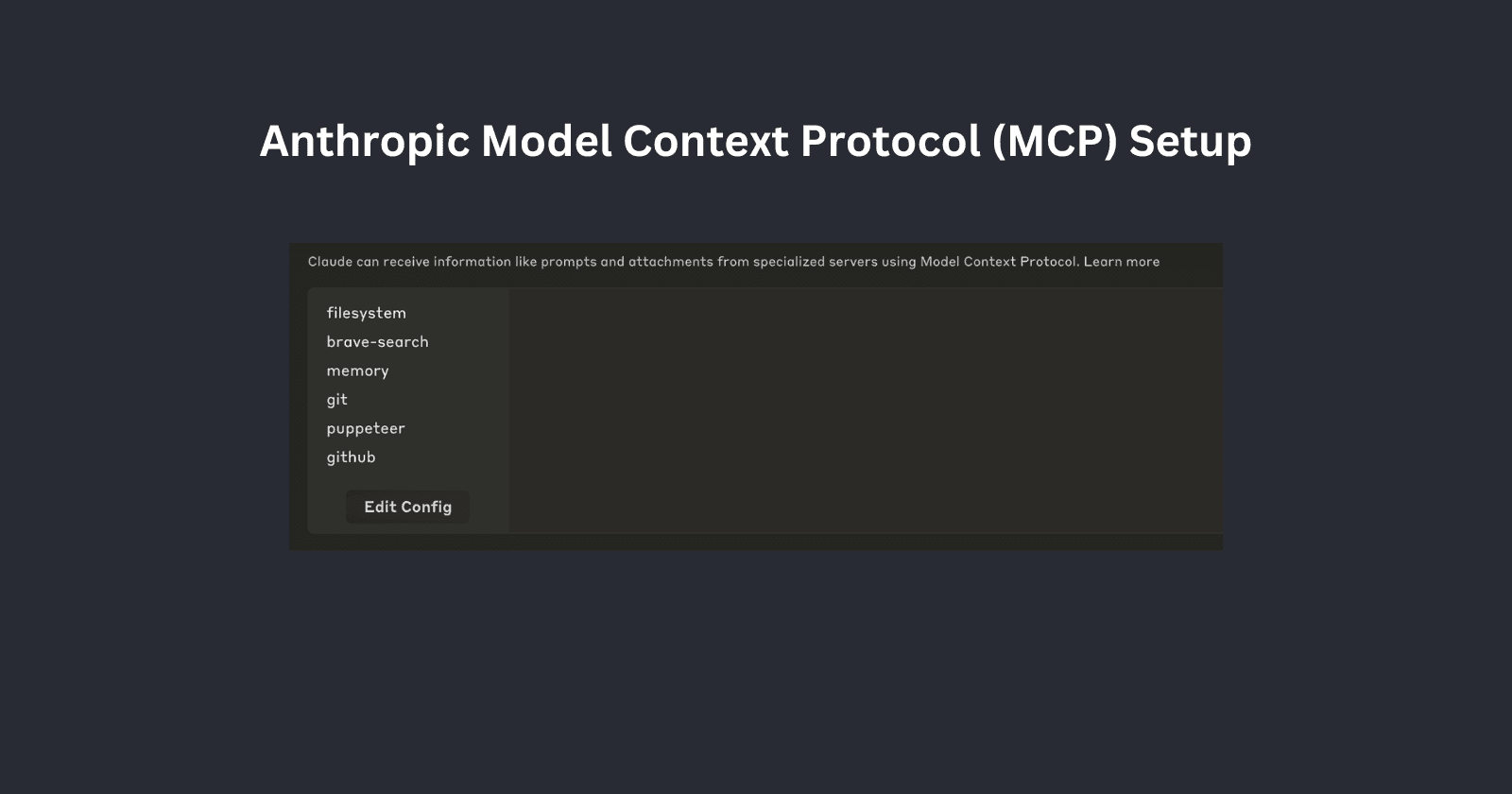 Claude Desktop Model Context Protocol Setup